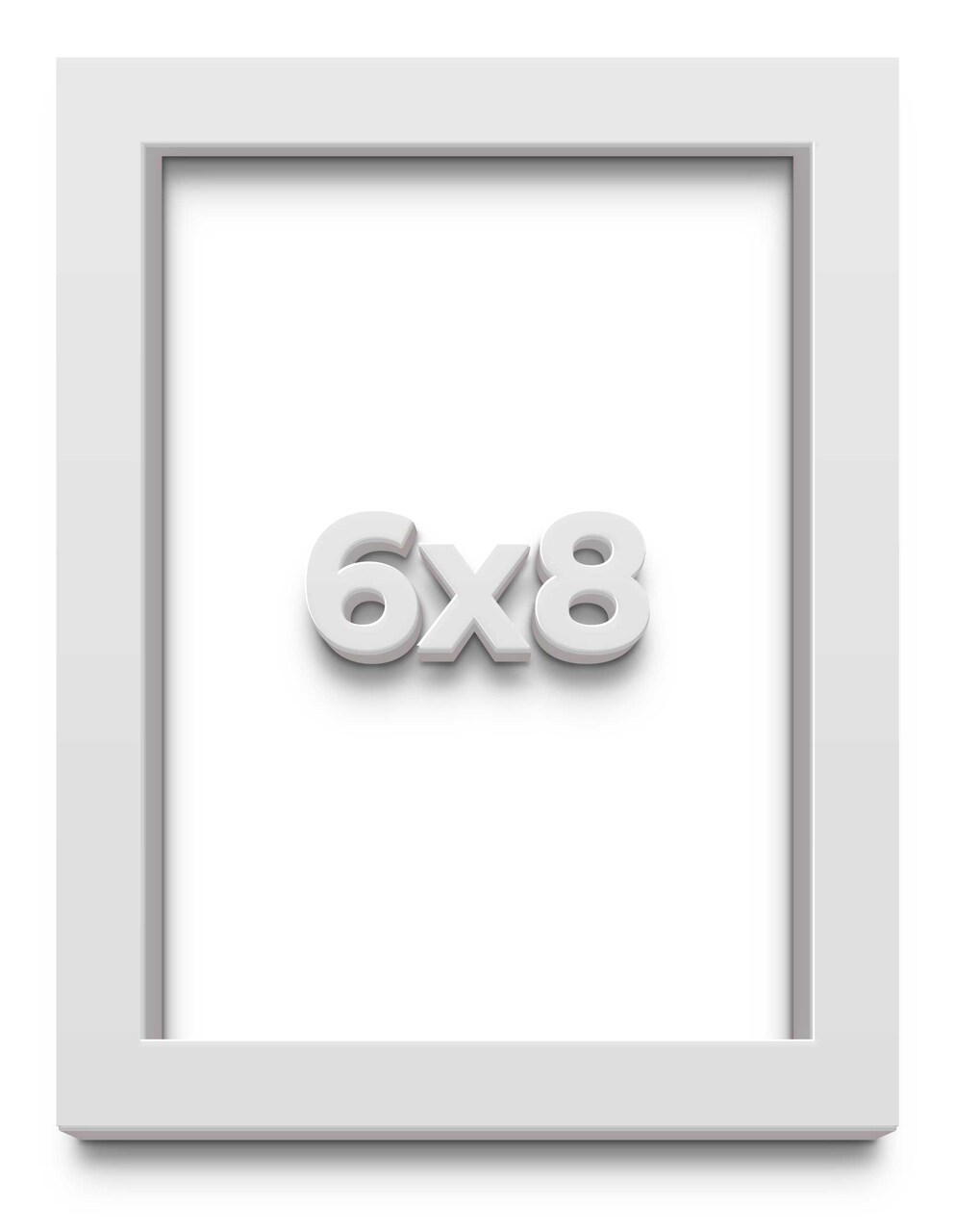 6x8 Deep Shadow Box Picture Frame with UV-Resistant Acrylic & Acid Free Backing, Available in 4 Finishes - Gold, Silver, Brown, White